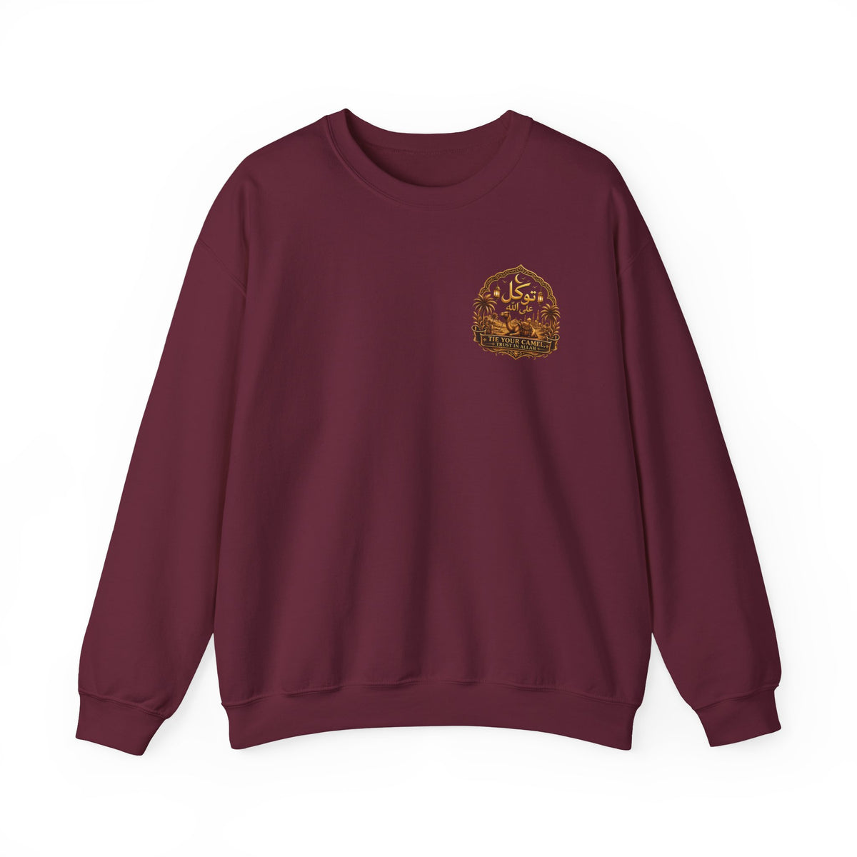 Fadl Camel Crewneck Sweatshirt — Arabic Name Desert Graphic