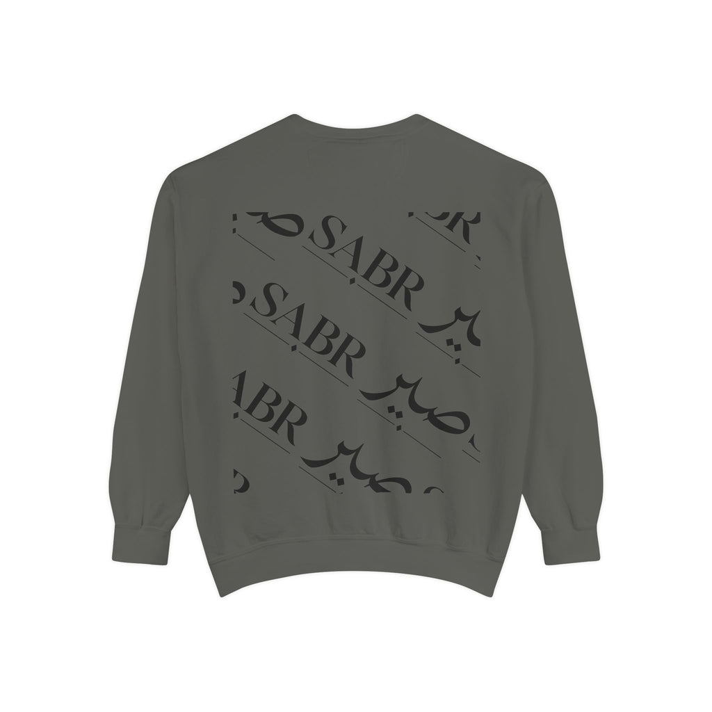 SABR Arabic Script Sweatshirt — Graphic Garment-Dyed Crewneck