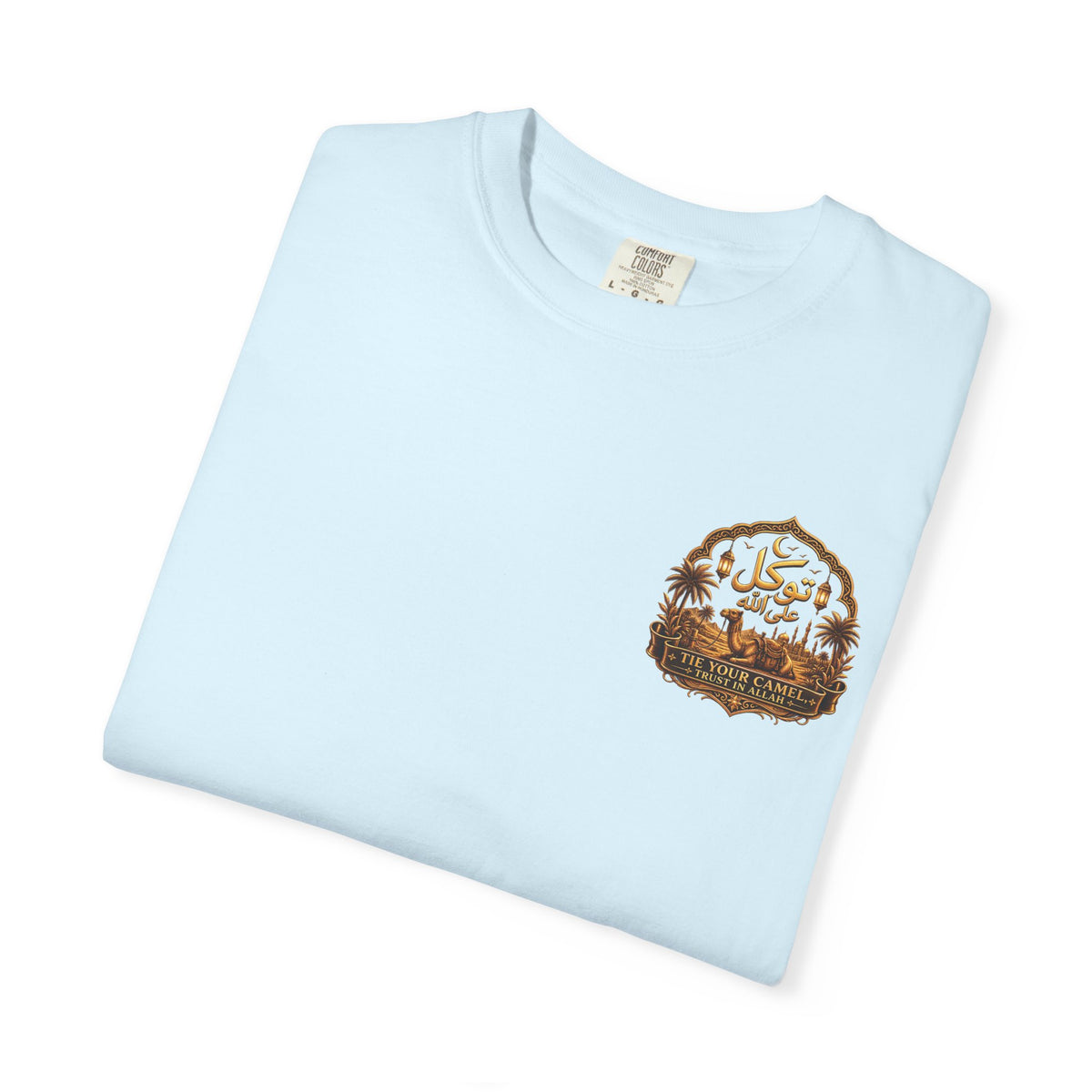 Arabic Calligraphy Pattern T-Shirt — Monochrome Script Graphic Tee