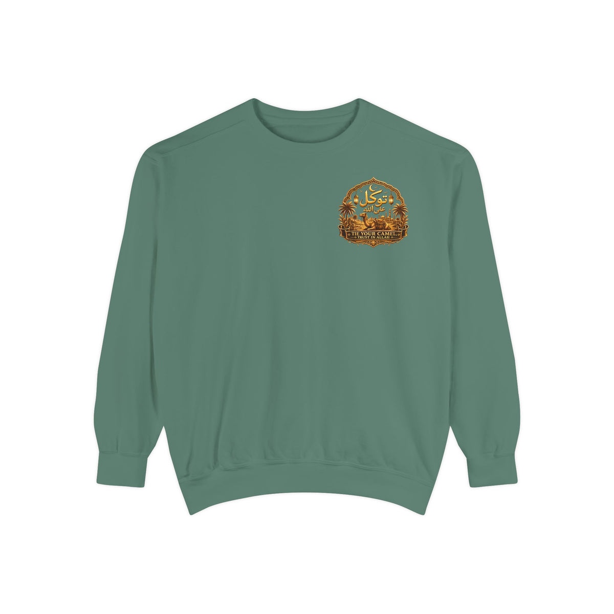 SABR Arabic Script Sweatshirt — Graphic Garment-Dyed Crewneck