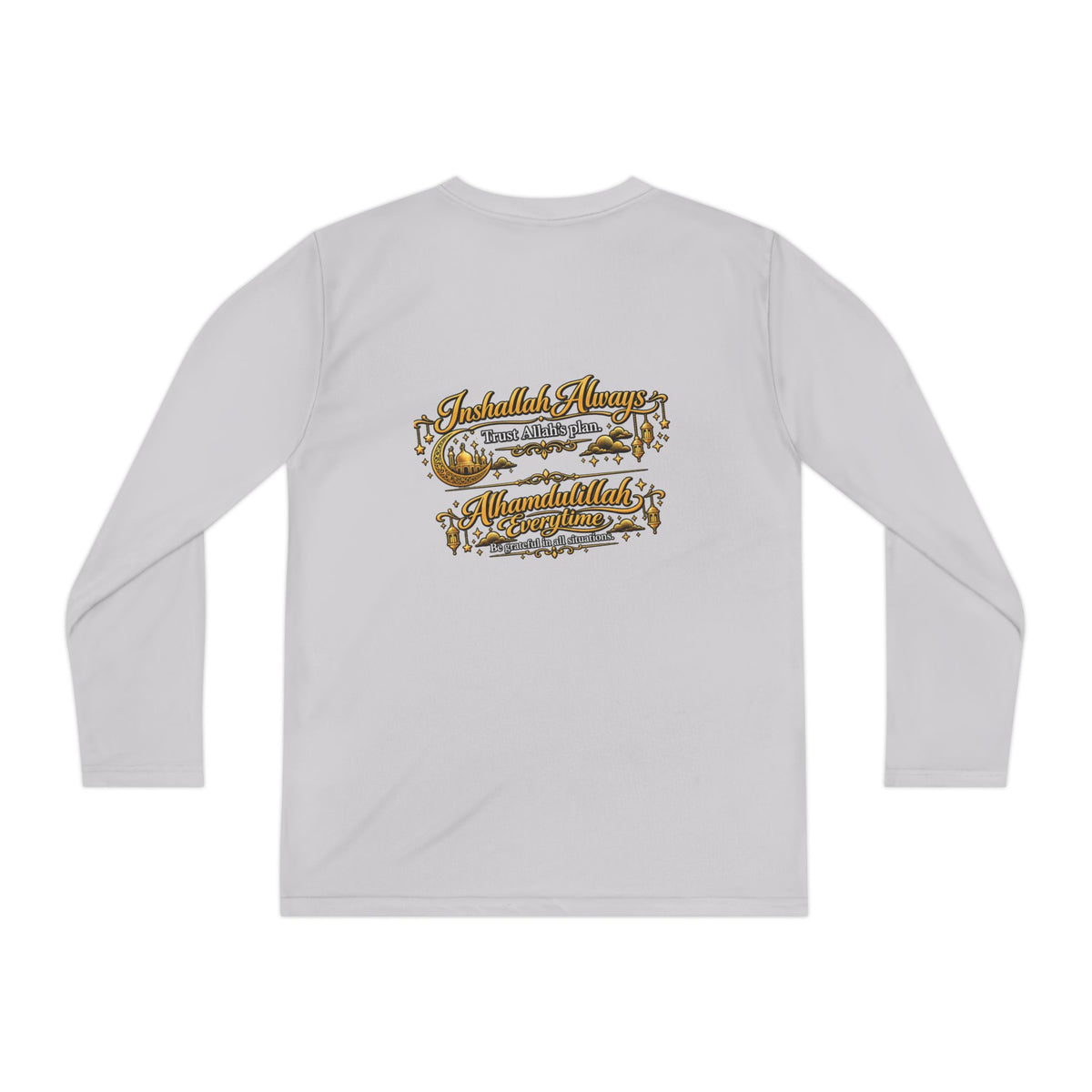 Youth Long Sleeve Tee — Vintage Gold Crest Graphic