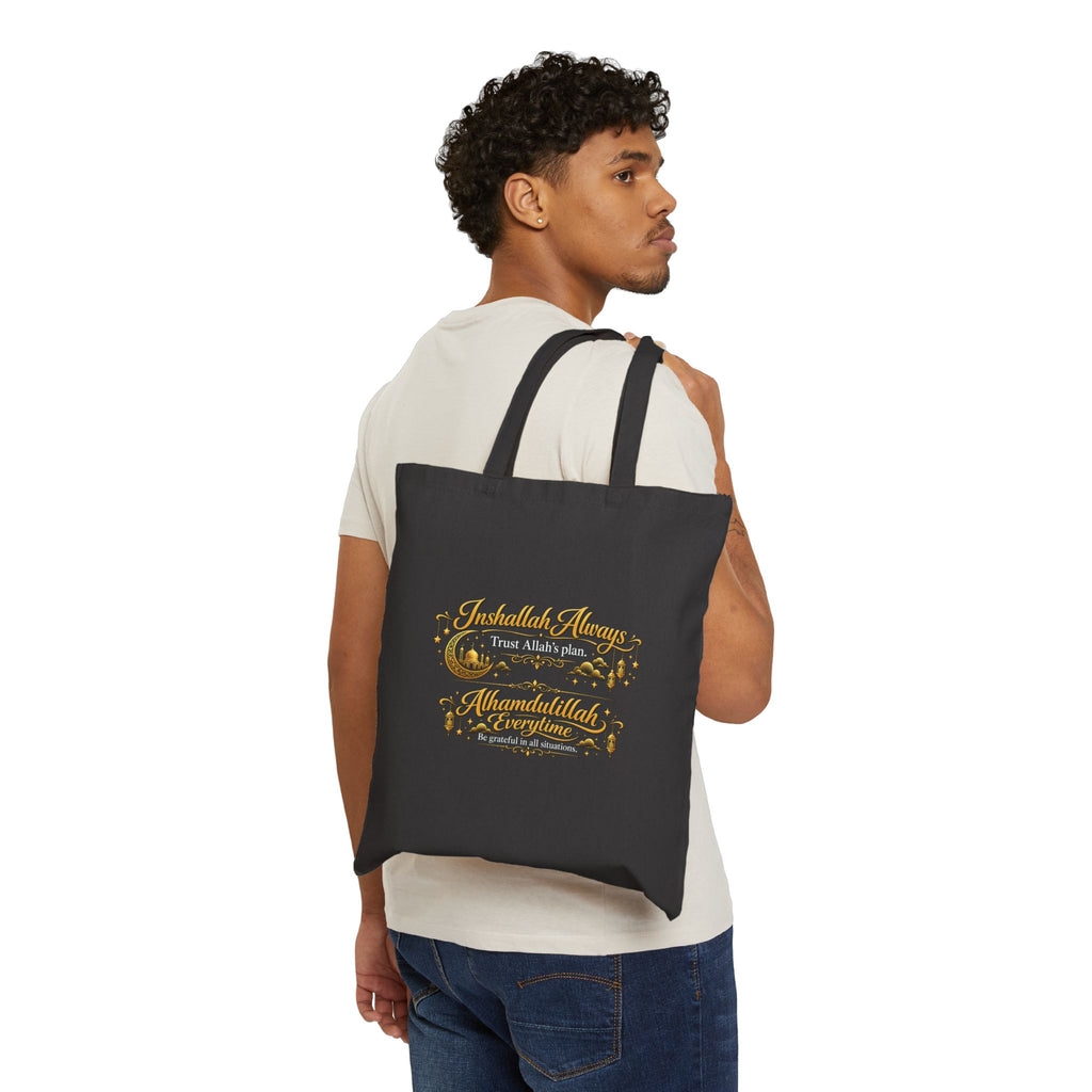 Forest Cabin Vintage Tote Bag - Rustic Woodland Canvas Grocery Tote