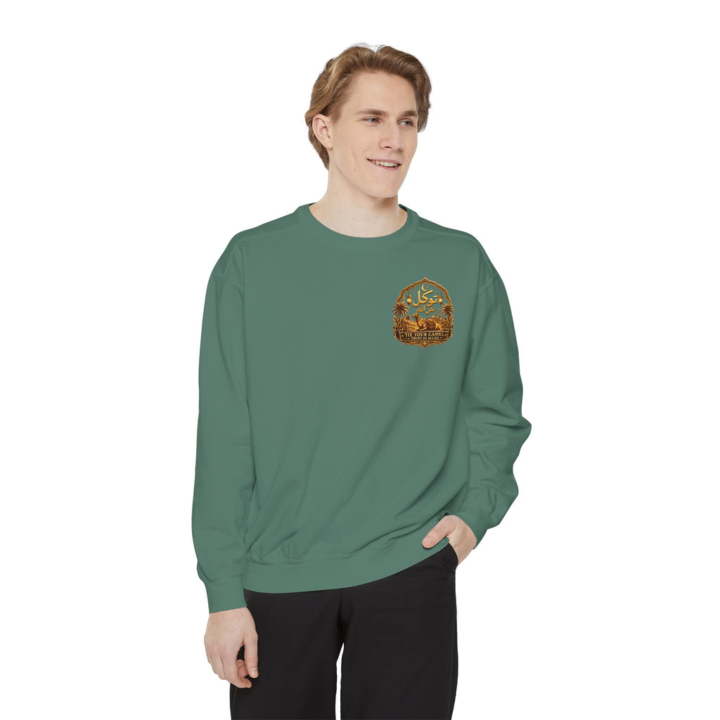SABR Arabic Script Sweatshirt — Graphic Garment-Dyed Crewneck