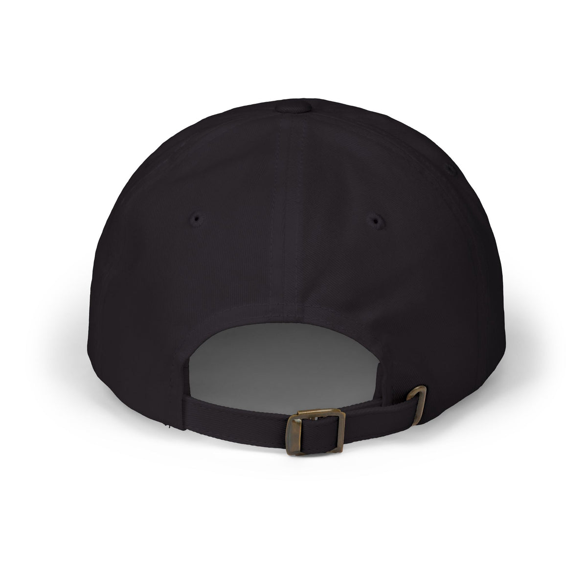 Embroidered Golden Crest Dad Cap — Classic White Baseball Hat