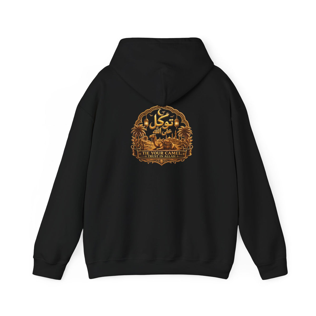 Tawakkul Hoodie — Arabic 'Tawakkul' Faith Graphic Hooded Sweatshirt