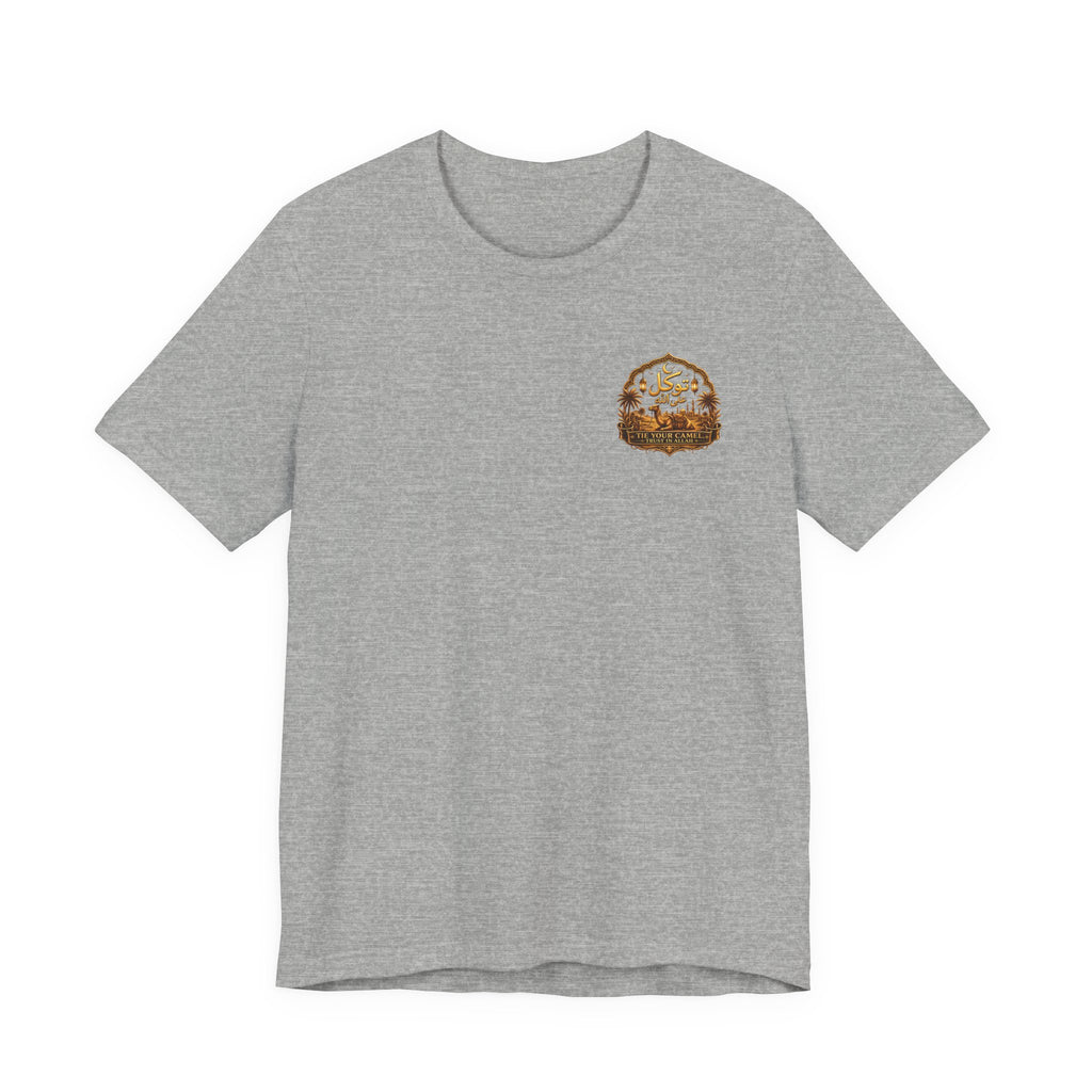 Vintage Leather Patch Tee — Small Chest Emblem