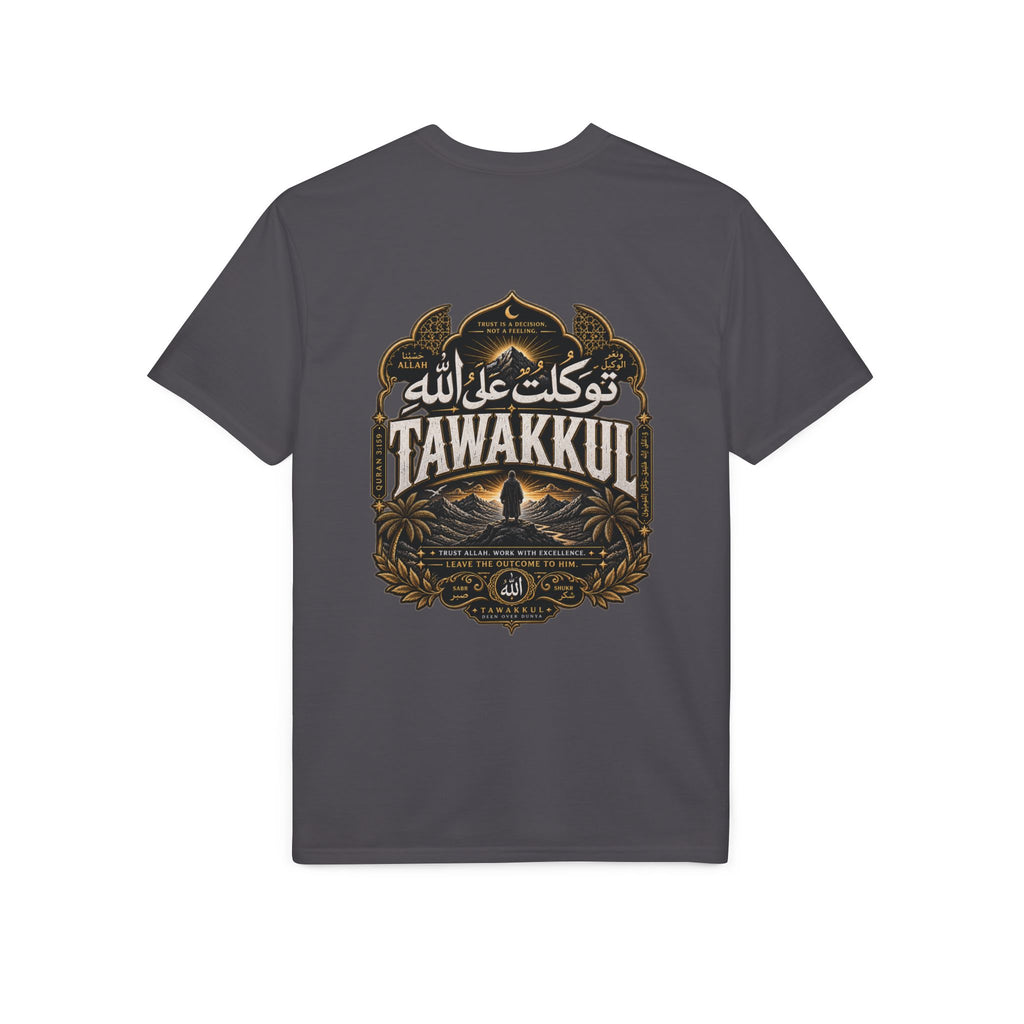 T-Shirt — Tawakkul Script Black Tee
