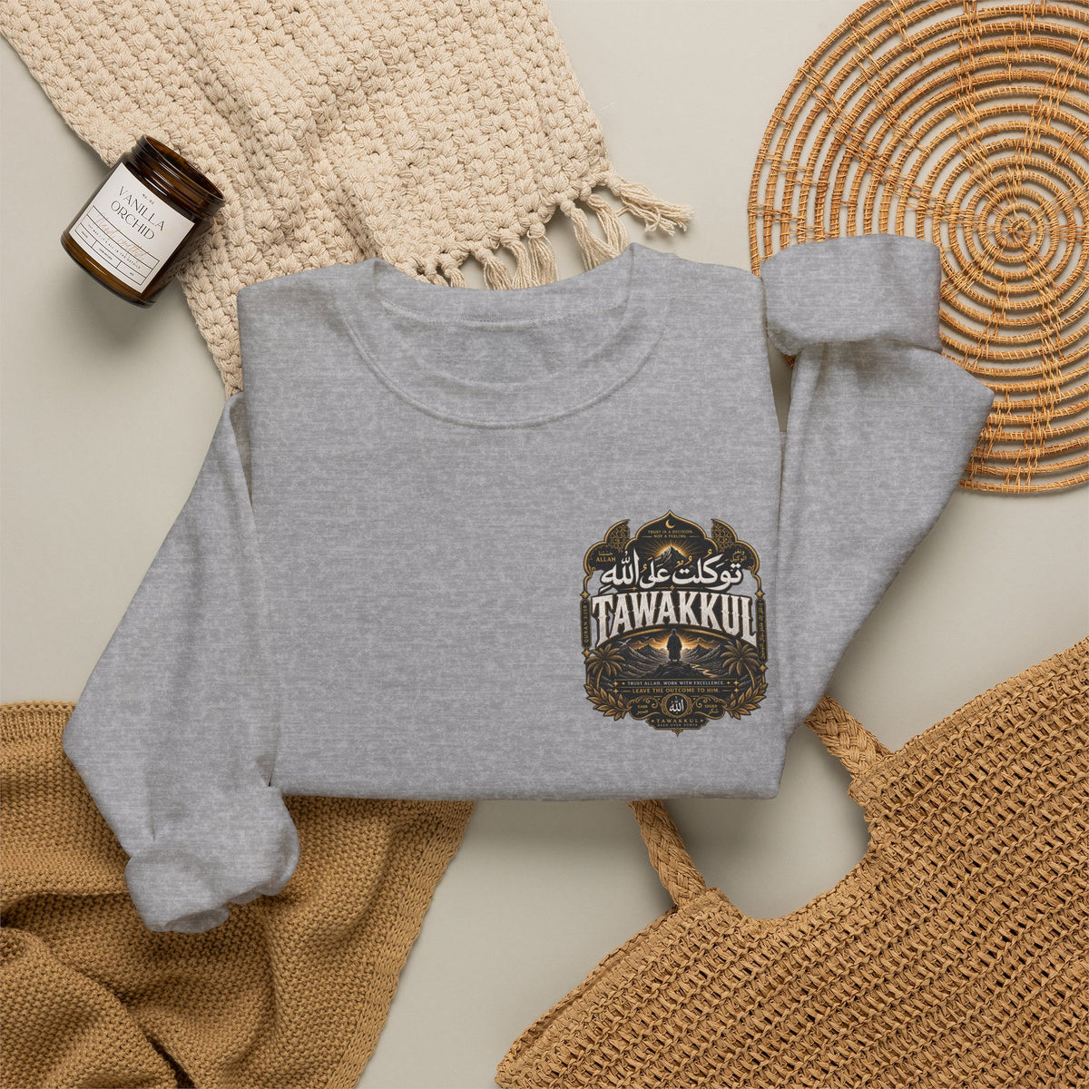 Bearded Camper Crewneck Sweatshirt - Adventure "WAKKOH" Chest Logo