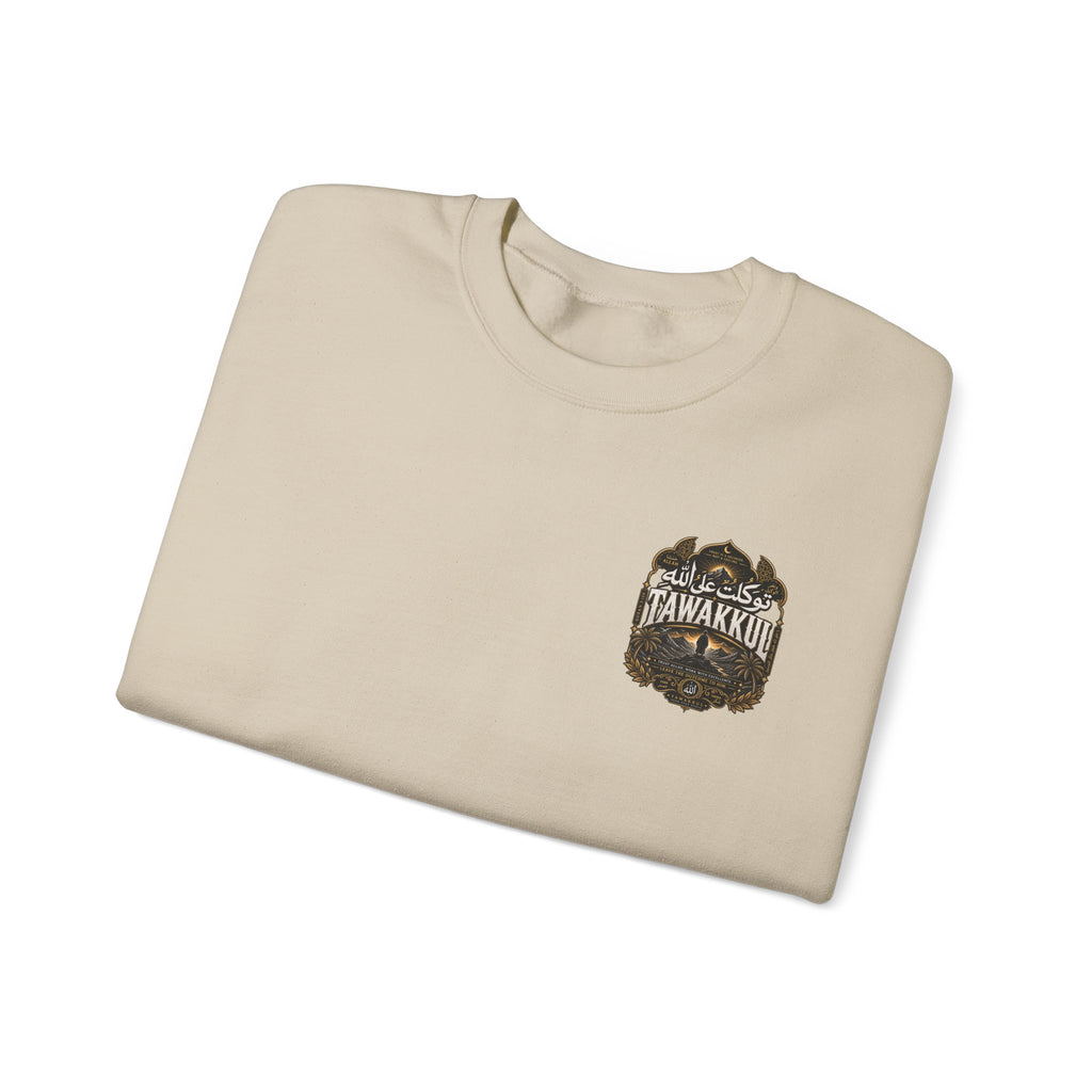 Bear Paw Crewneck Sweatshirt — Vintage 'Awakening' Forest Graphic
