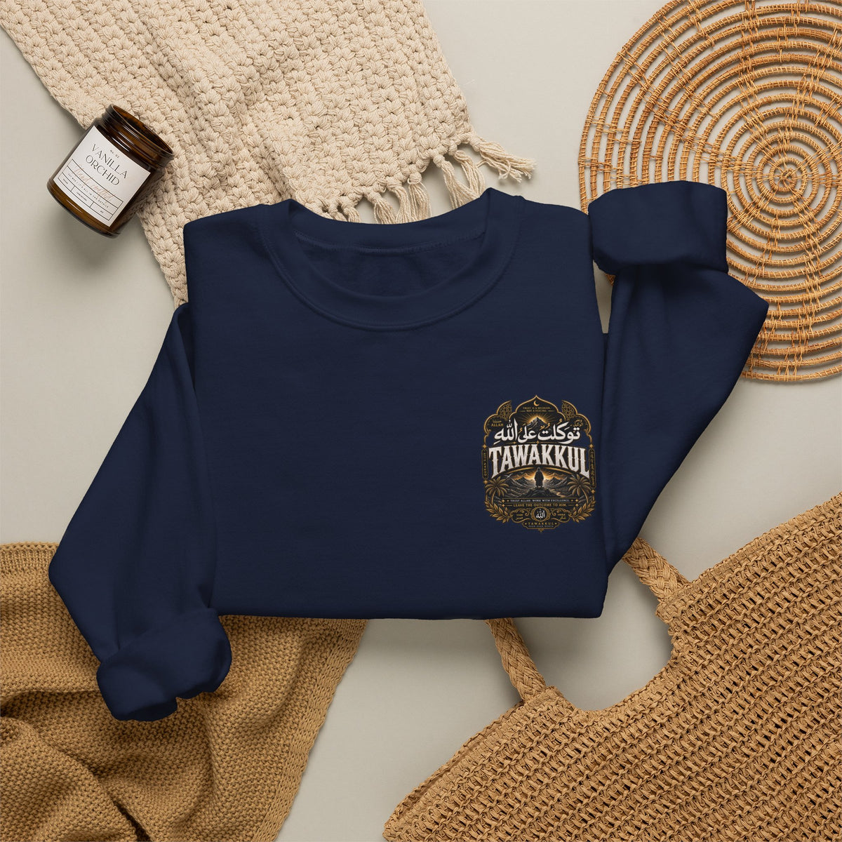 Bear Paw Crewneck Sweatshirt — Vintage 'Awakening' Forest Graphic
