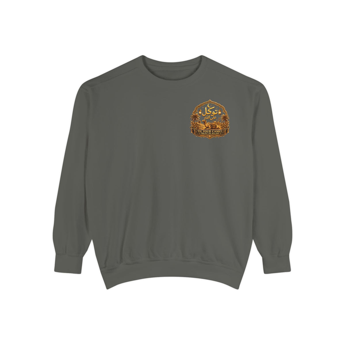 SABR Arabic Script Sweatshirt — Graphic Garment-Dyed Crewneck