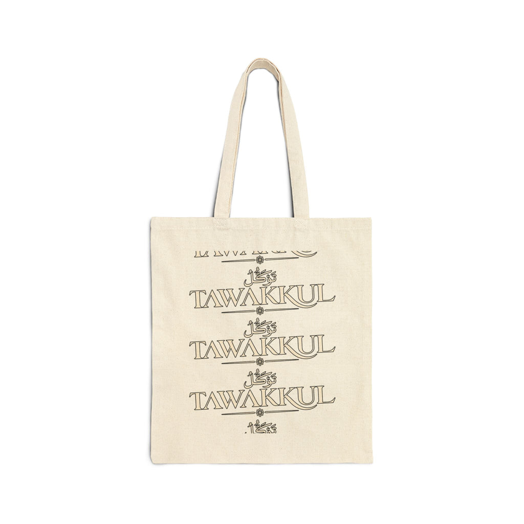 Tote Bag — 'Tawakkul' Minimal Canvas Tote (Arabic Faith Design)