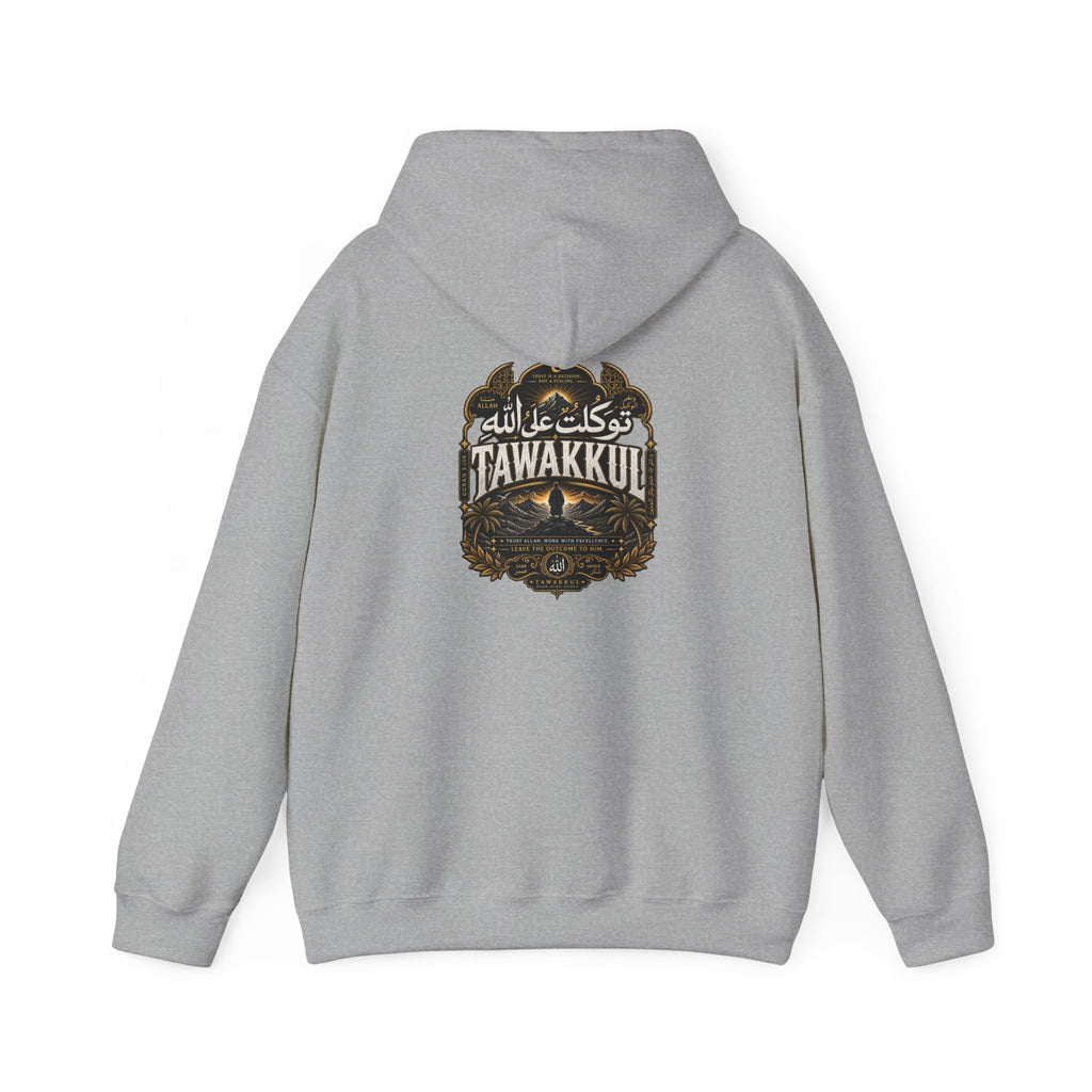 Tawakkul Hoodie – Minimal Arabic Trust Prayer Pullover