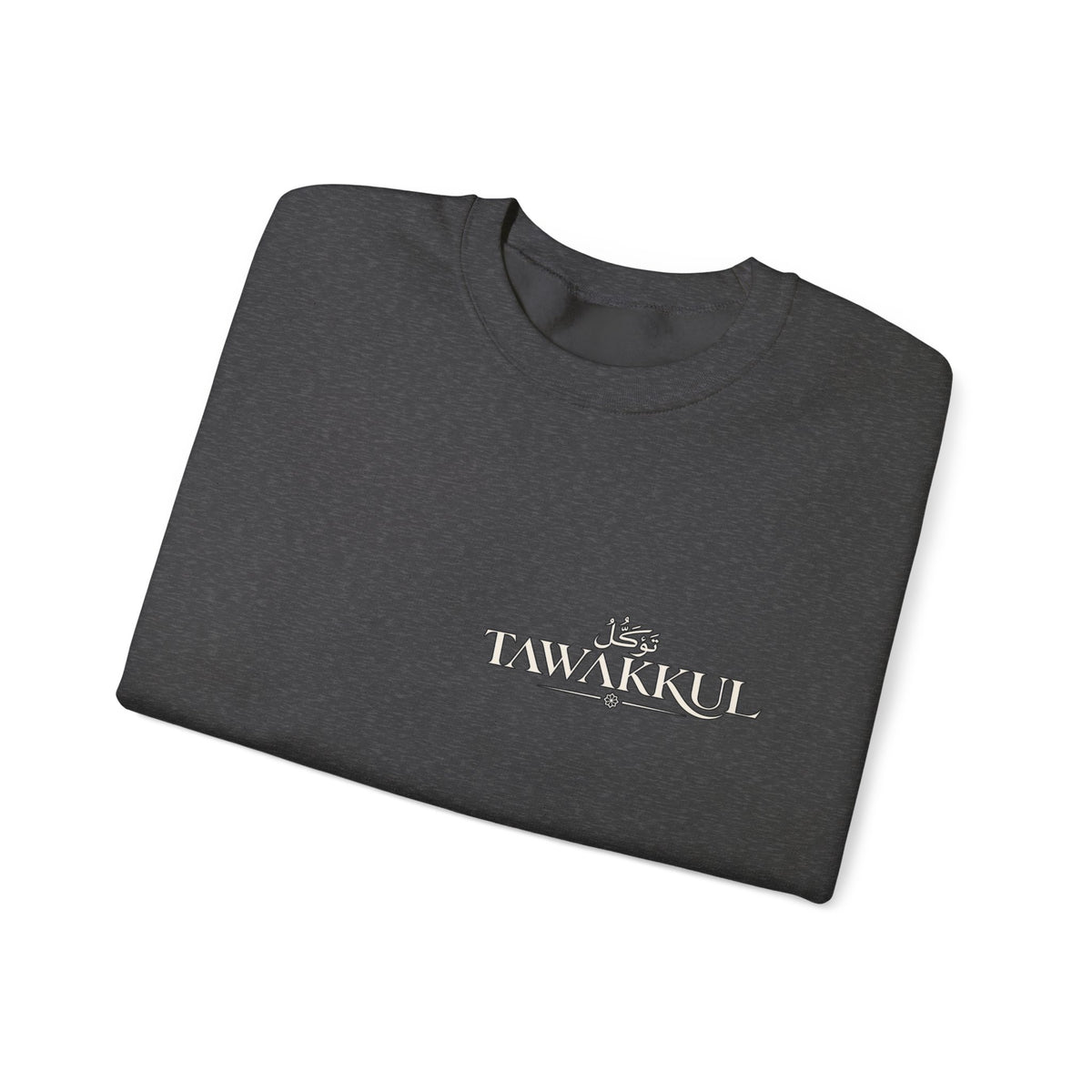 Black Crewneck Sweatshirt with Small 'Tihankel' Retro Patch — Vintage Mountain Logo Pullover