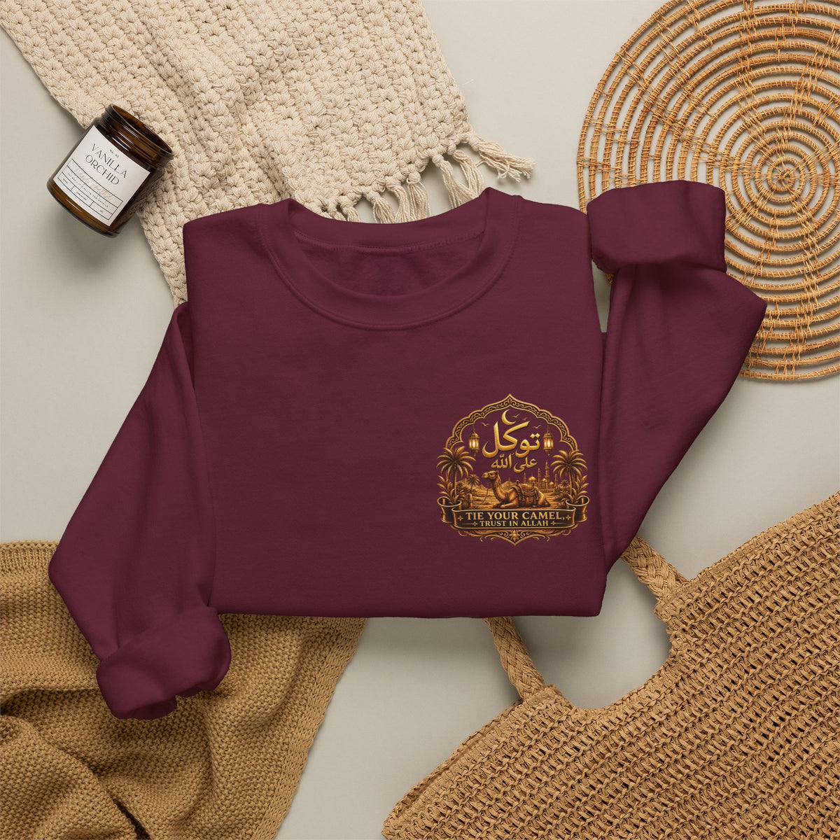 Arabic Calligraphy 'Al-Quds' Jerusalem Crewneck Sweatshirt