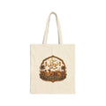 Canvas Tote Bag — Minimal Earthy Patch Design, Eco-Friendly Everyday Shopper