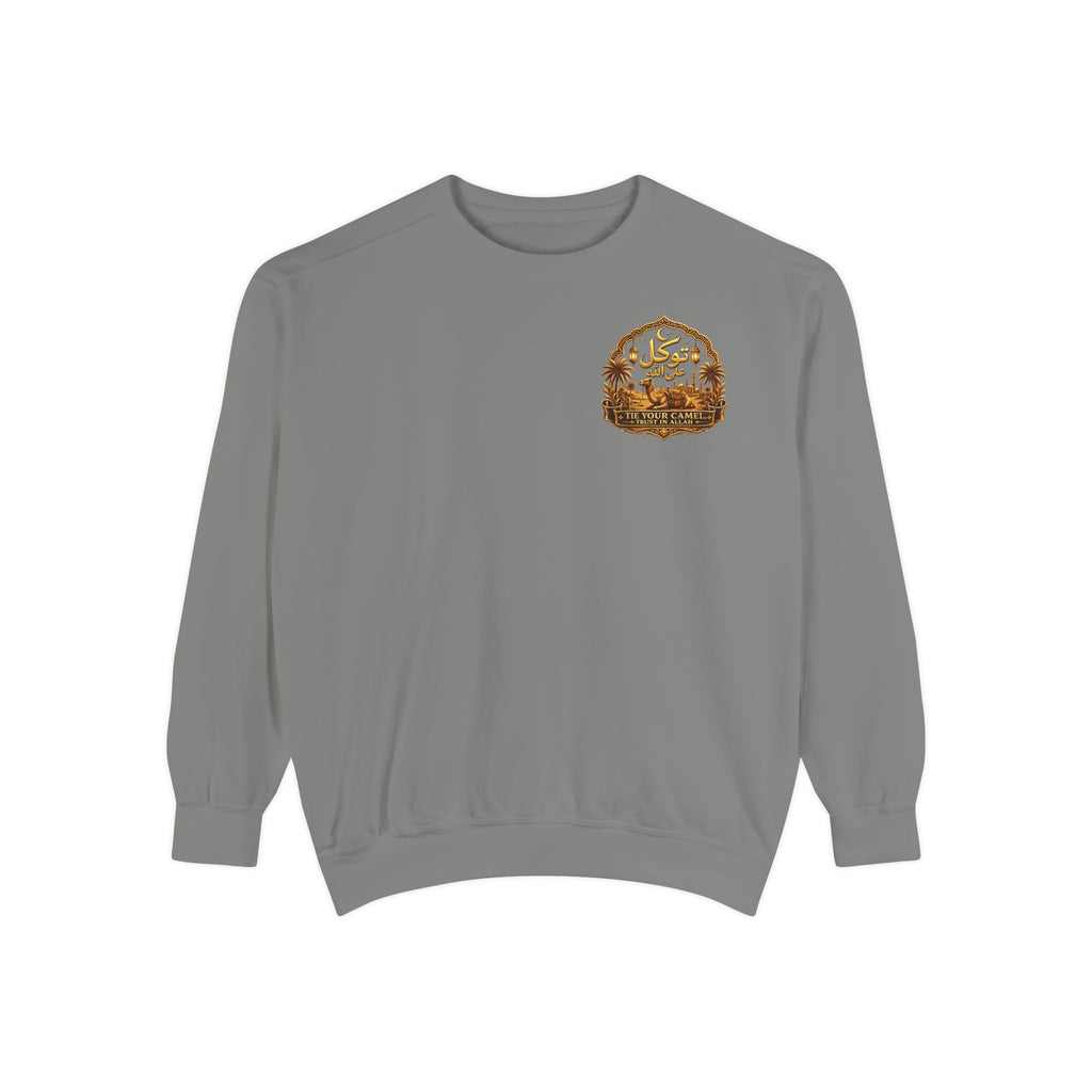 SABR Arabic Script Sweatshirt — Graphic Garment-Dyed Crewneck