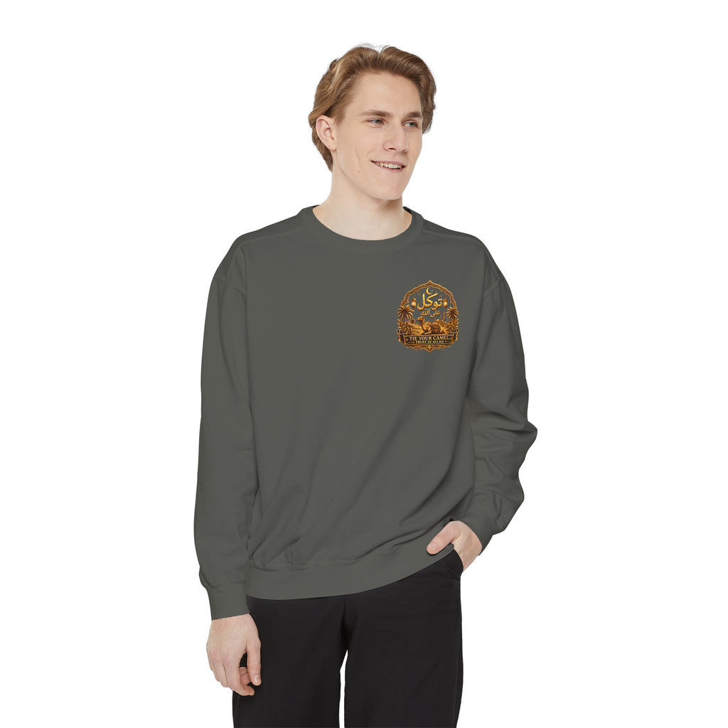 SABR Arabic Script Sweatshirt — Graphic Garment-Dyed Crewneck