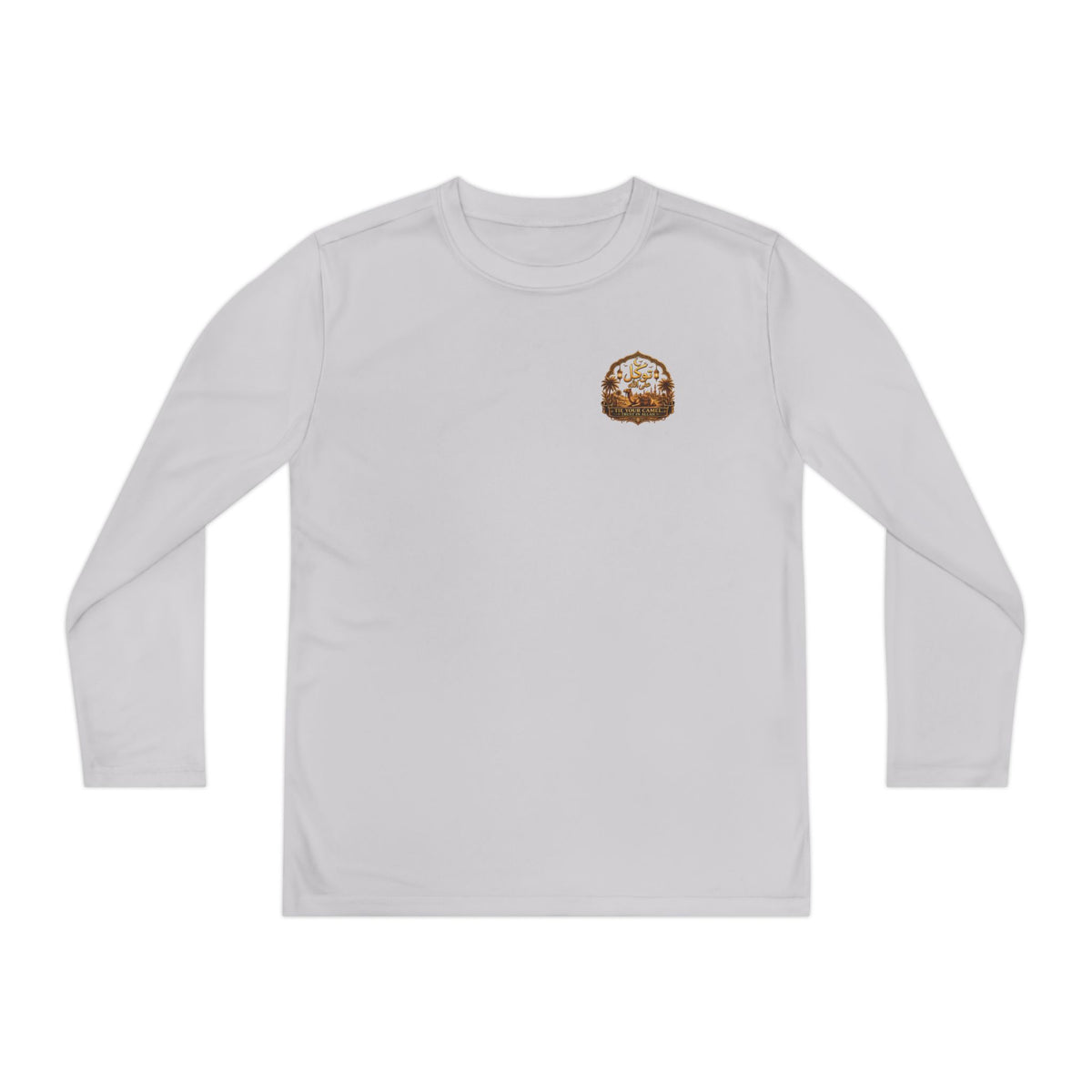 Youth Long Sleeve Tee — Vintage Gold Crest Graphic