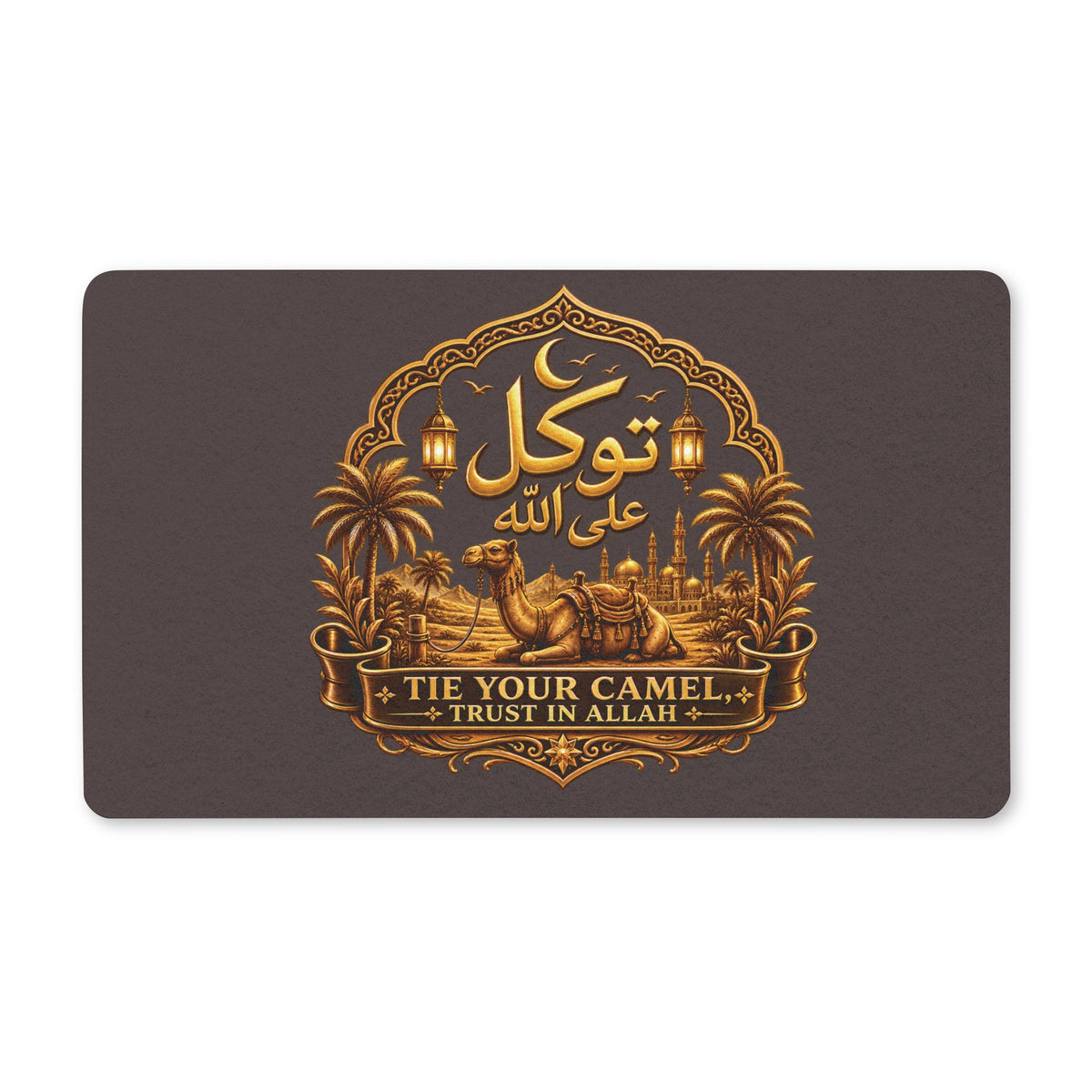 Doormat — "Tie Your Camel, Trust in Allah" Islamic Welcome Mat