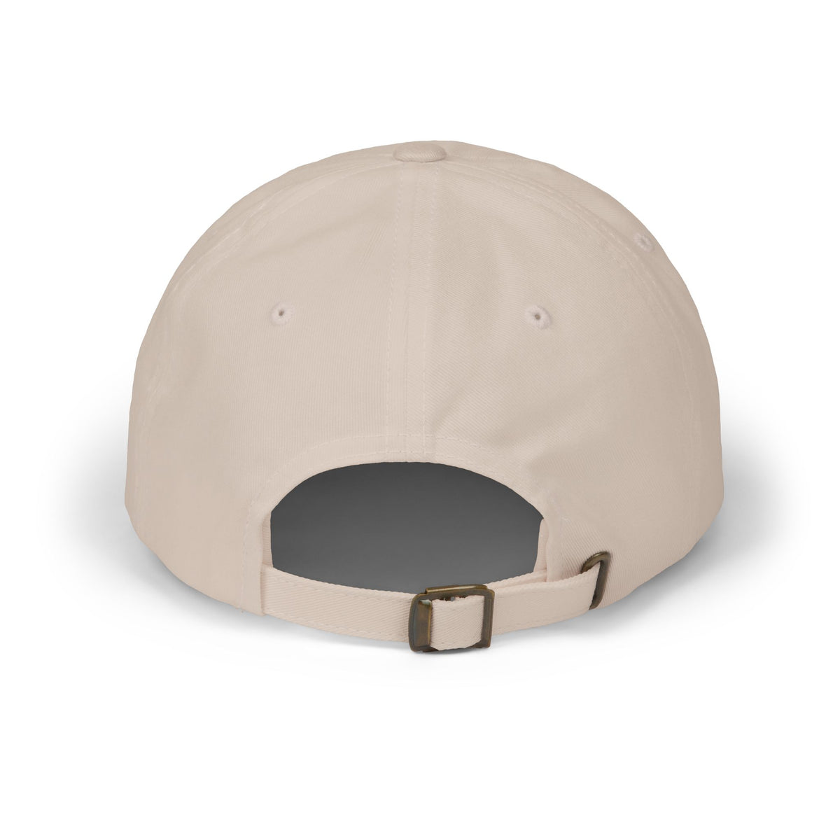 Embroidered Golden Crest Dad Cap — Classic White Baseball Hat