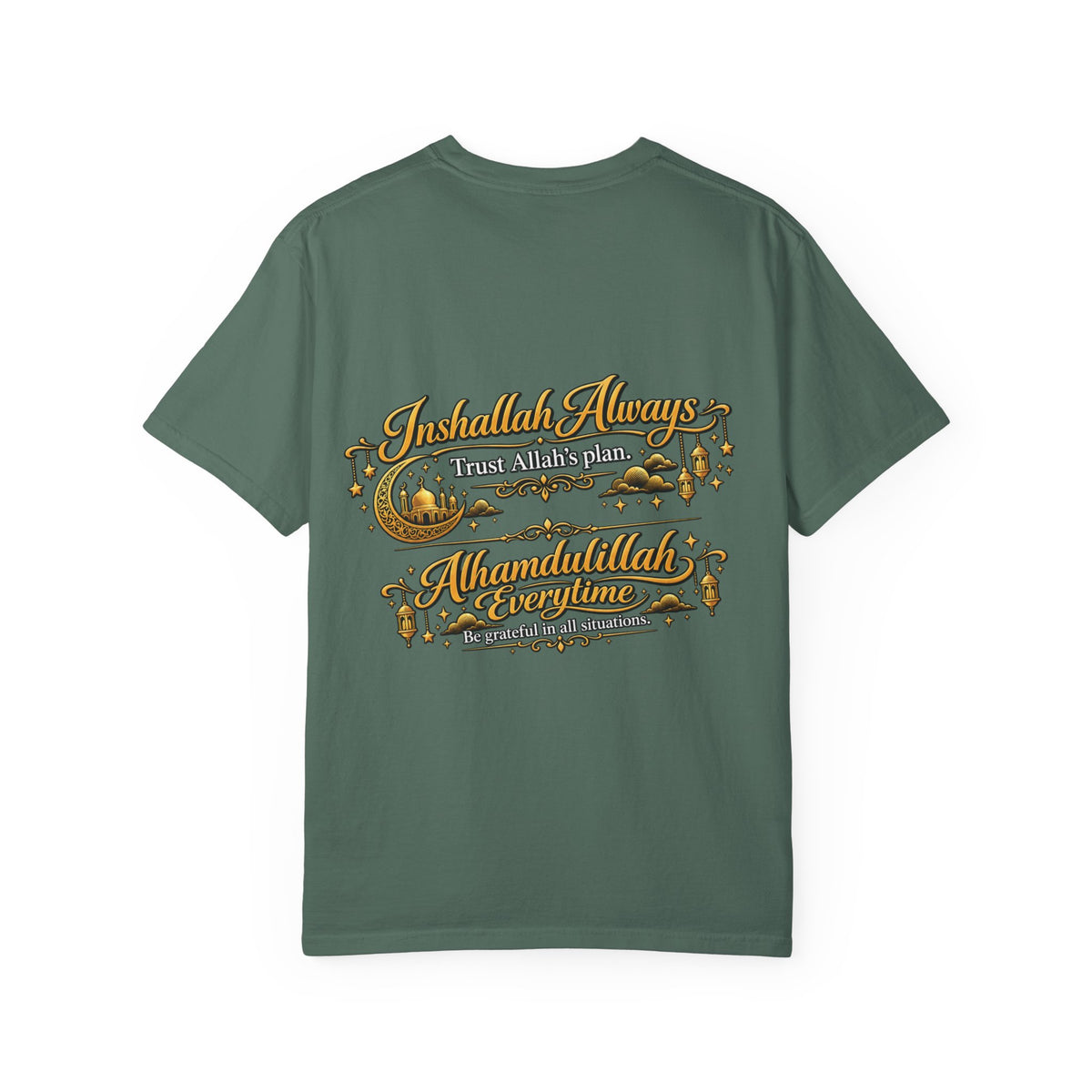T-shirt — 'Inshallah Always, Alhamdulillah Everytime' Inspirational Islamic Quote Tee