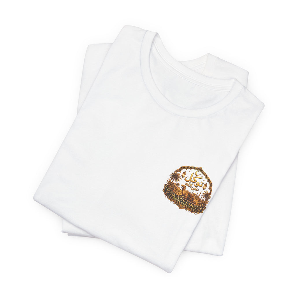 Vintage Leather Patch Tee — Small Chest Emblem