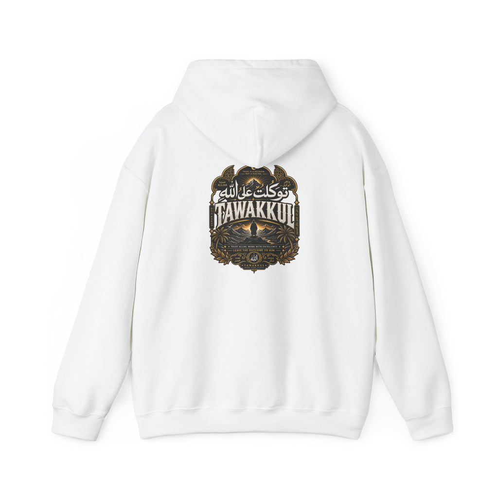 Tawakkul Hoodie – Minimal Arabic Trust Prayer Pullover