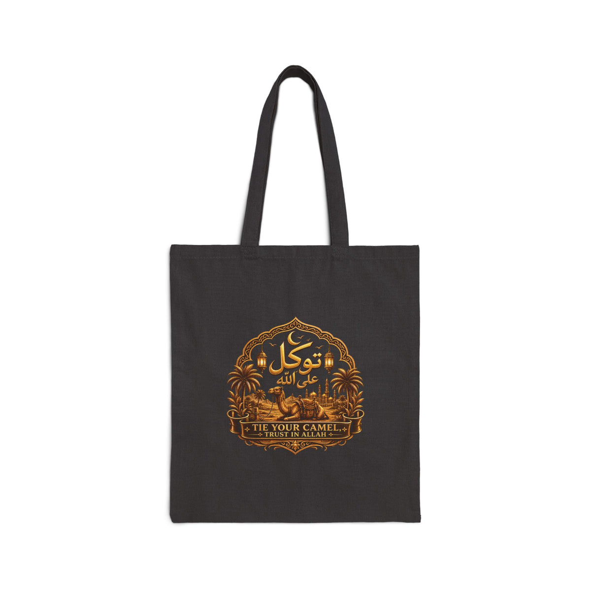 Forest Cabin Vintage Tote Bag - Rustic Woodland Canvas Grocery Tote
