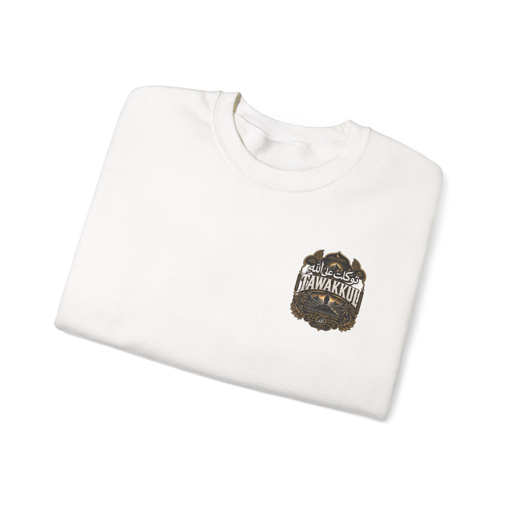 Bear Paw Crewneck Sweatshirt — Vintage 'Awakening' Forest Graphic
