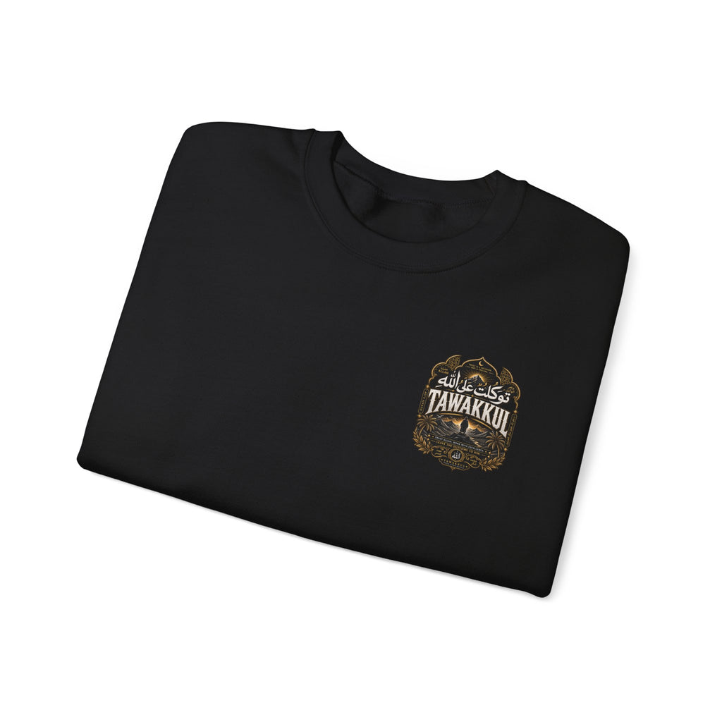 Bear Paw Crewneck Sweatshirt — Vintage 'Awakening' Forest Graphic