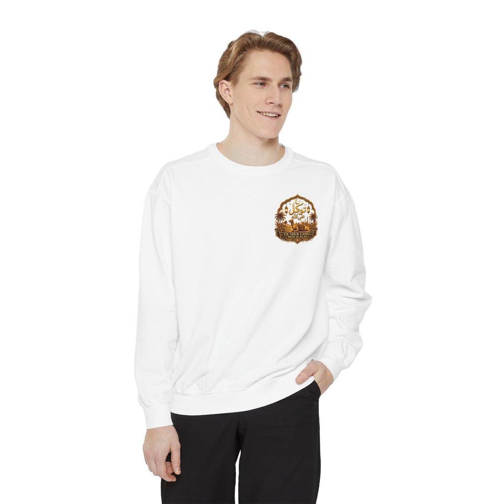 SABR Arabic Script Sweatshirt — Graphic Garment-Dyed Crewneck