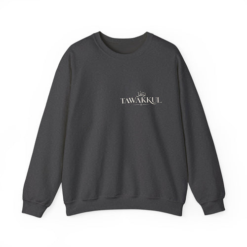 Black Crewneck Sweatshirt with Small 'Tihankel' Retro Patch — Vintage Mountain Logo Pullover