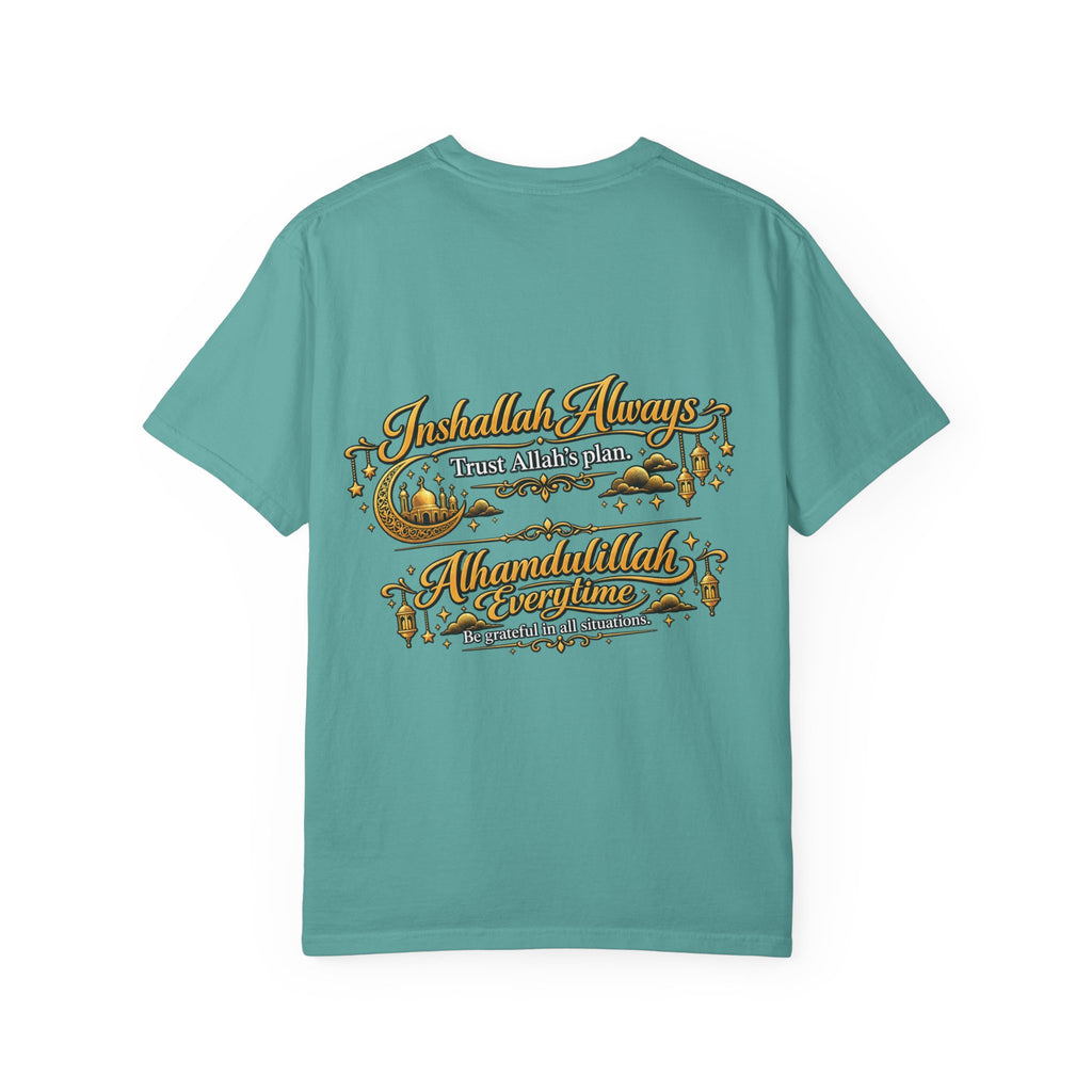 T-shirt — 'Inshallah Always, Alhamdulillah Everytime' Inspirational Islamic Quote Tee
