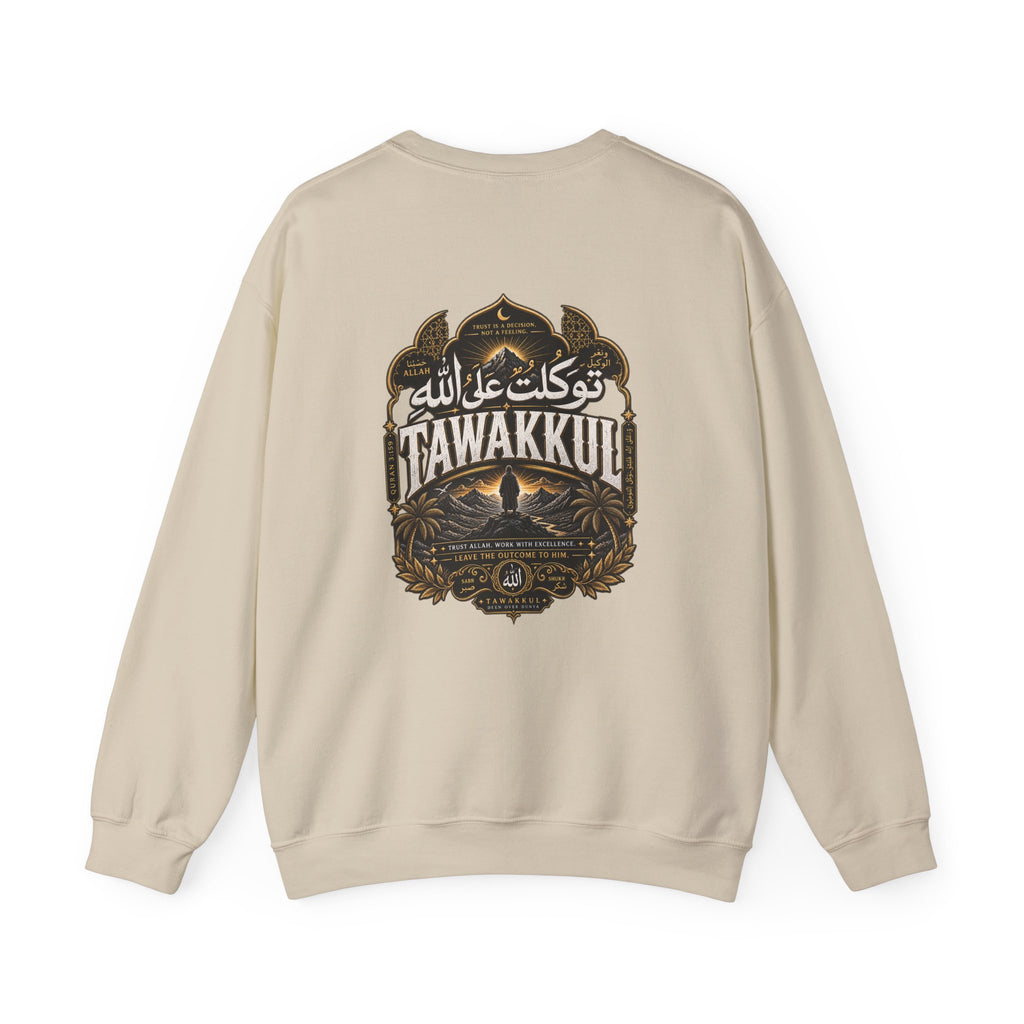 Black Crewneck Sweatshirt with Small 'Tihankel' Retro Patch — Vintage Mountain Logo Pullover