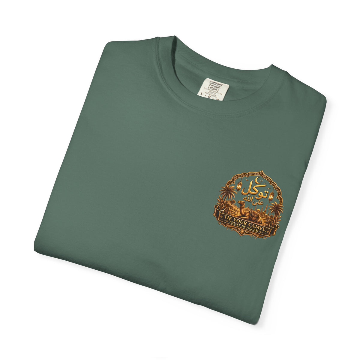 Arabic Calligraphy Pattern T-Shirt — Monochrome Script Graphic Tee