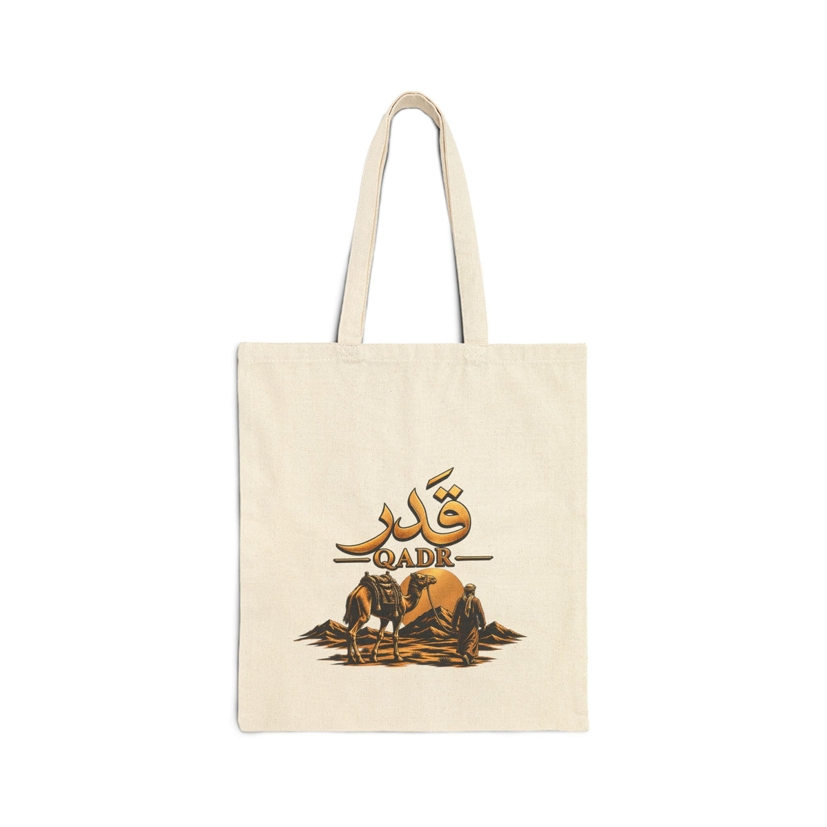 Canvas Tote Bag — Minimal Earthy Patch Design, Eco-Friendly Everyday Shopper