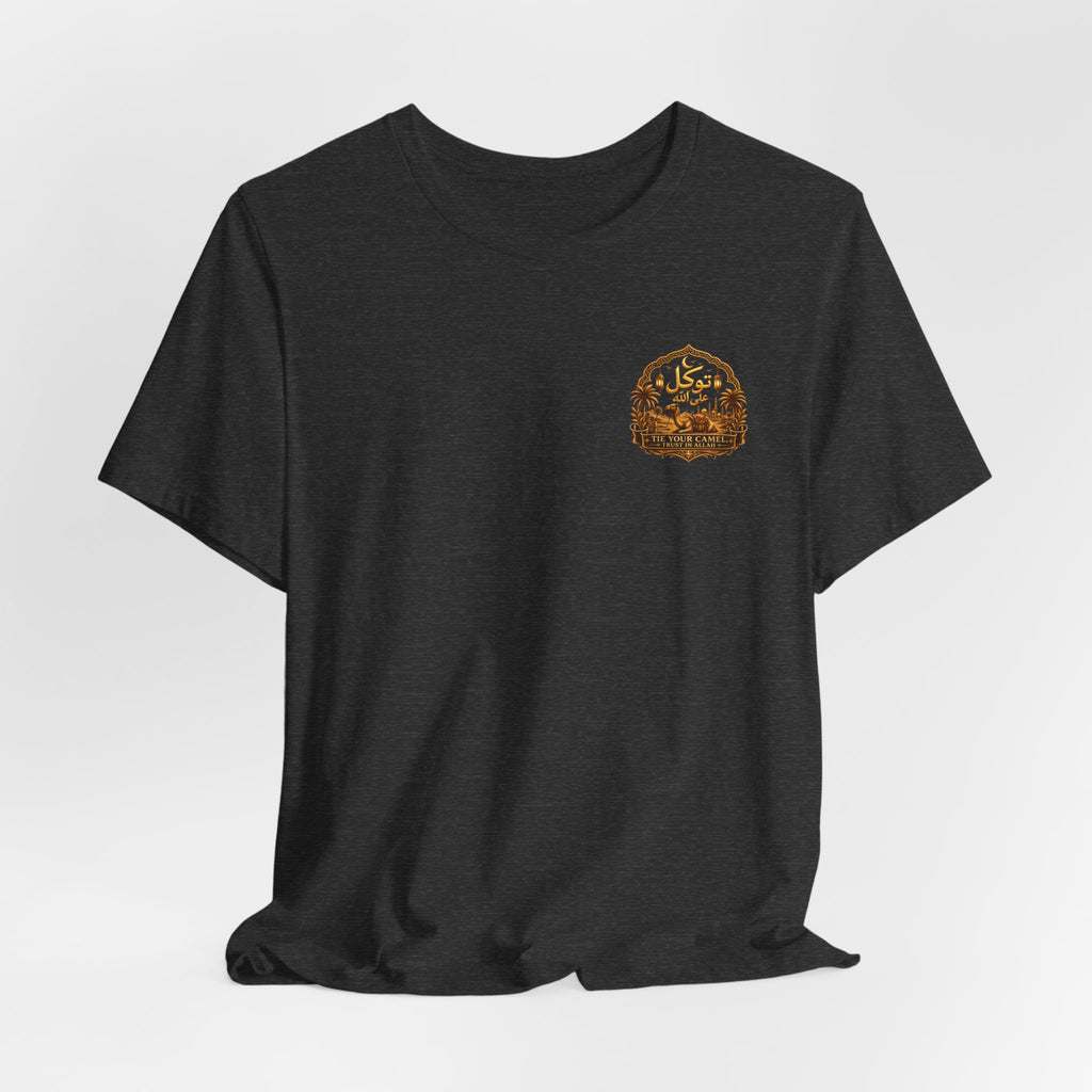 Vintage Leather Patch Tee — Small Chest Emblem