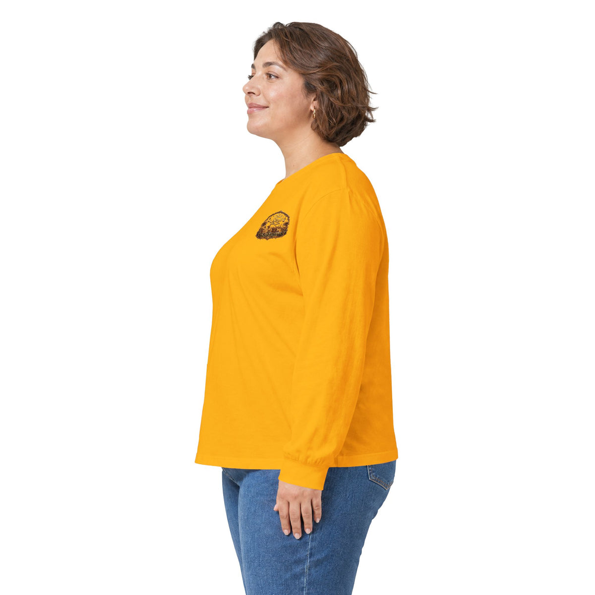 Camel Graphic Long Sleeve Tee — "Fadl" Arabic Script Design