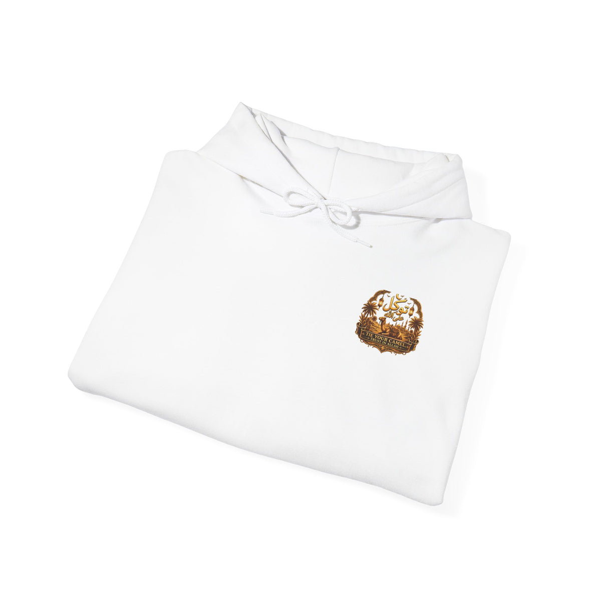 Hoodie — Cozy Toasted Marshmallow Patch Chest Sweatshirt