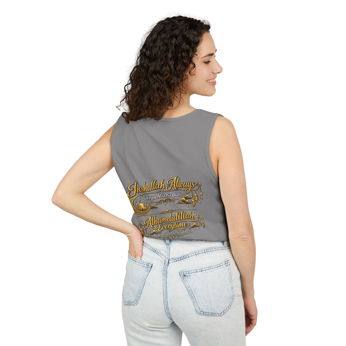 Trail Vibes Tank Top — “Grateful, Always” Rustic Outdoor Graphic Tank