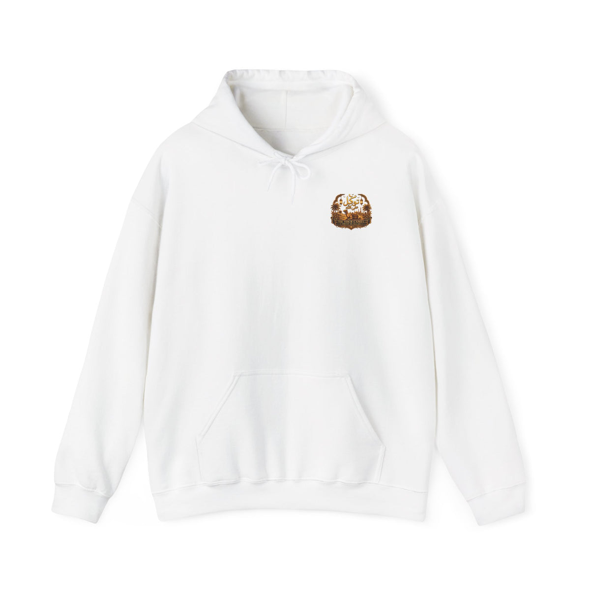 Hoodie — Cozy Toasted Marshmallow Patch Chest Sweatshirt