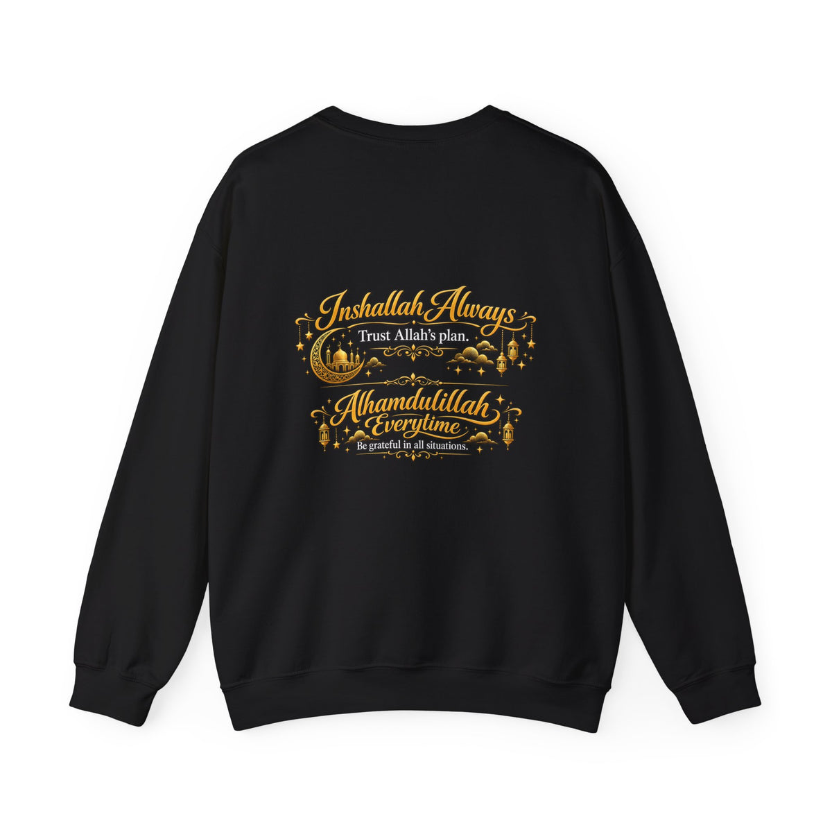 Crewneck Sweatshirt with Mountain Cabin Patch – Cozy Outdoorsy Travel Crew