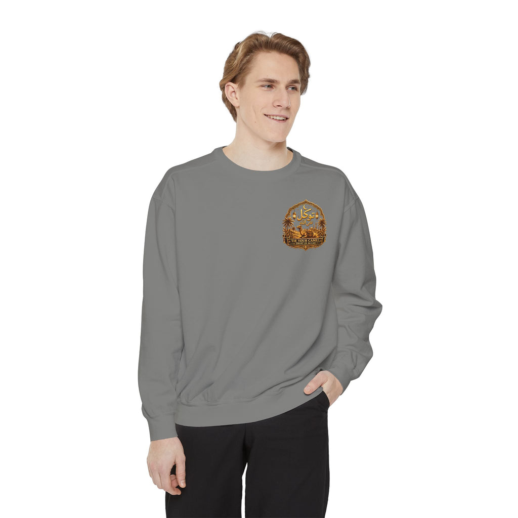 SABR Arabic Script Sweatshirt — Graphic Garment-Dyed Crewneck