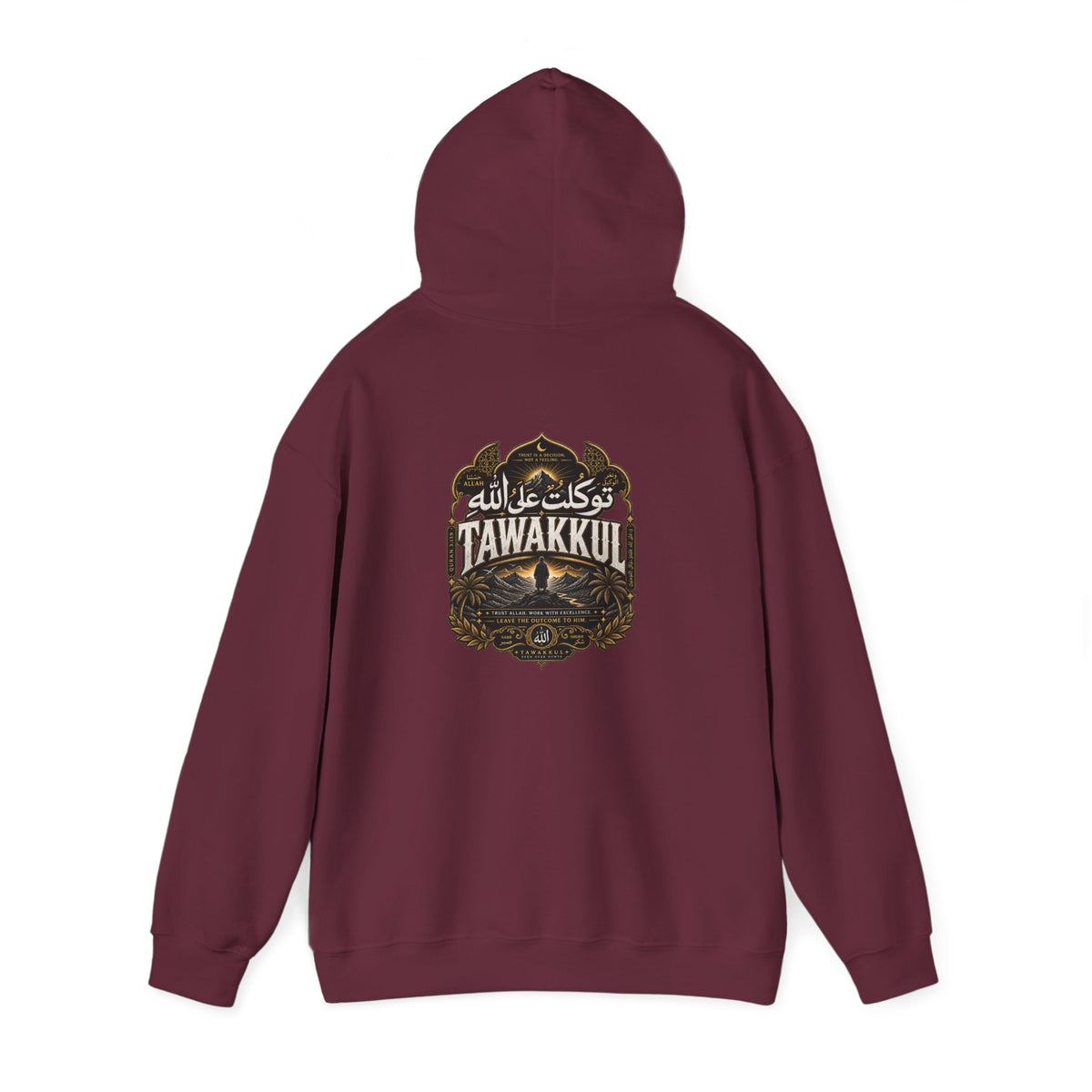 Tawakkul Hoodie – Minimal Arabic Trust Prayer Pullover