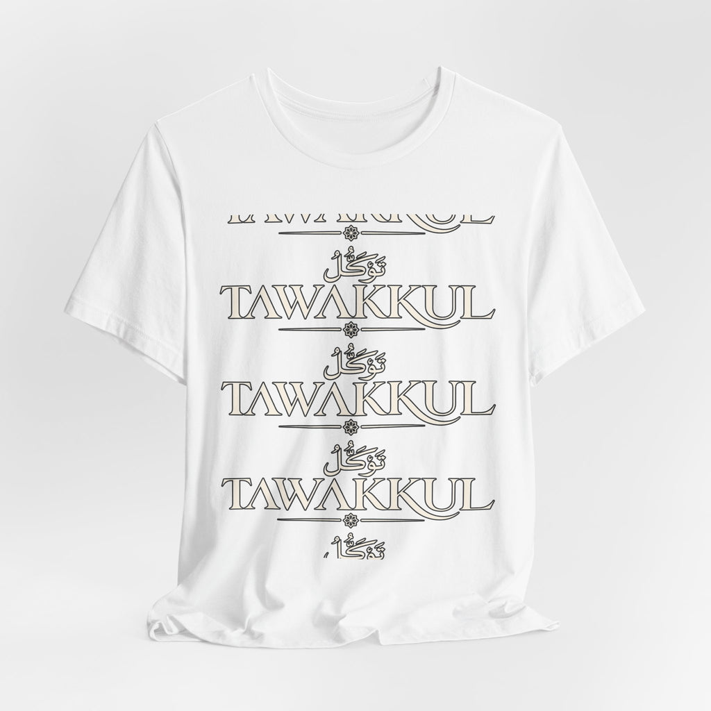 Tawakkul Script Tee — Minimal Islamic Faith T-Shirt