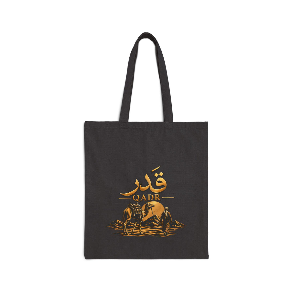 Canvas Tote Bag — Minimal Earthy Patch Design, Eco-Friendly Everyday Shopper