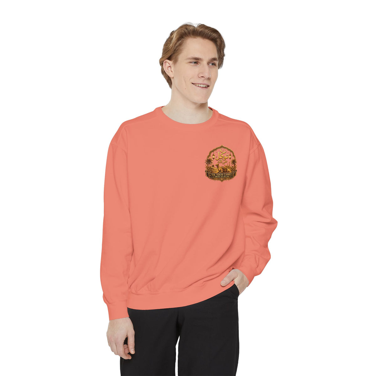 SABR Arabic Script Sweatshirt — Graphic Garment-Dyed Crewneck