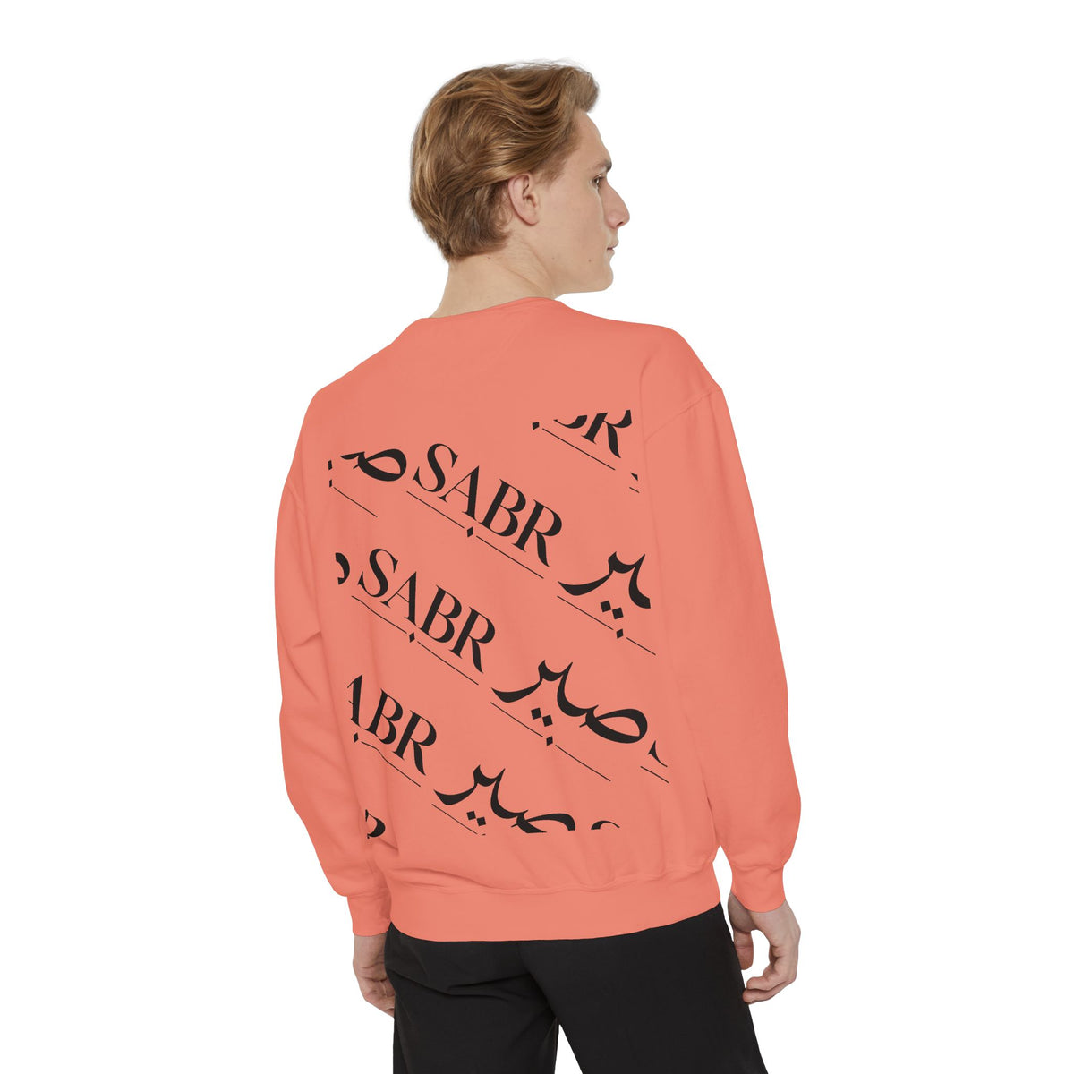 SABR Arabic Script Sweatshirt — Graphic Garment-Dyed Crewneck