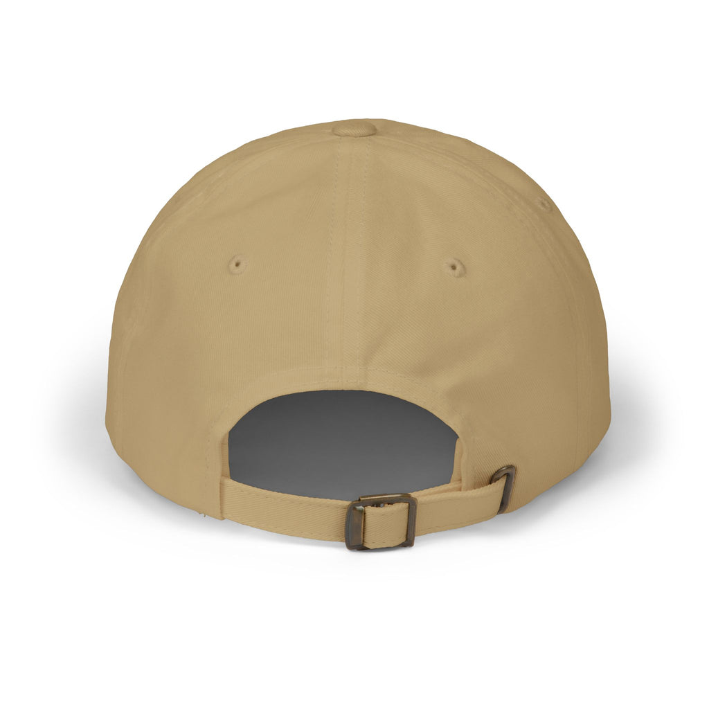 Embroidered Golden Crest Dad Cap — Classic White Baseball Hat